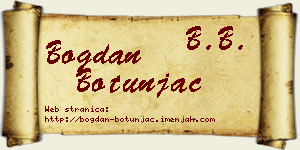 Bogdan Botunjac vizit kartica